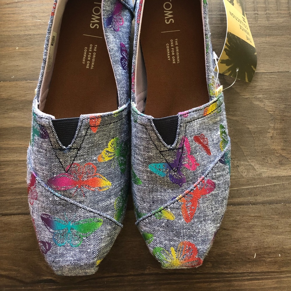 Toms Cambray butterfly canvas shoes
